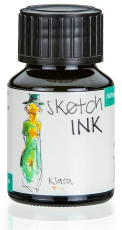 Rohrer & Klingner sketchINK Schreib- und Zeichentinte - 50ml Flakon - Türkis | Klara