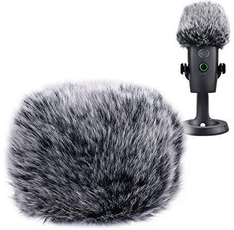 YOUSHARES Microphone Furry Windscreen Muff - Mic Wind Cover Fur Pop Filter as Foam Cover Compatible with Blue Yeti Nano