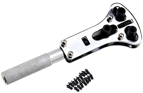 OTOTEC Professionnelle Ouvre Boîtier de Montre Retour Couvercle Réparation Outil de Dépose Clé Vis Kit d'ouverture avec Vis Démontage 6 Jeux de 18 Pinces pour Changeur de Batterie d'horloger