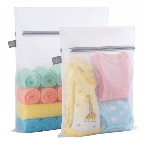 Kimmama Laundry Bag Mesh Wash Bags, Washing Machine Wash Bag, Net Washer Sack with Zipper, Dryer Pouch for Cleaning and Drying Cloths, Garment, Delicates, T-shirt, Underwear, Bra, Pant, Small Toys