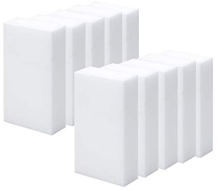 10 Pack Magic Cleaning Sponge Melamine Foam Eraser Stain Dirt Remover Multi-functional Nano Sponge Environmentally Friendly(Color:White)