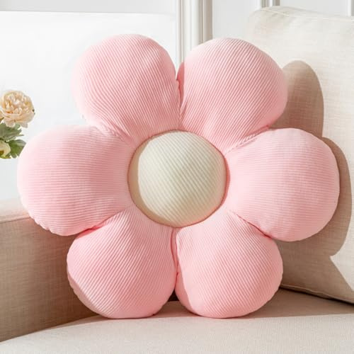 Vdoioe Cuscino a forma di fiore, cuscino per sedersi a forma di fiore rosa, cuscino da pavimento cuscini decorativi per la casa
