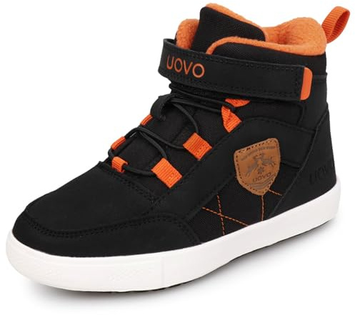 UOVO Chaussures D'hiver pour Garçons Baskets pour Enfants Bottes de Neige Résistantes à l'eau Chaussures D'extérieur Doublées Chaudes