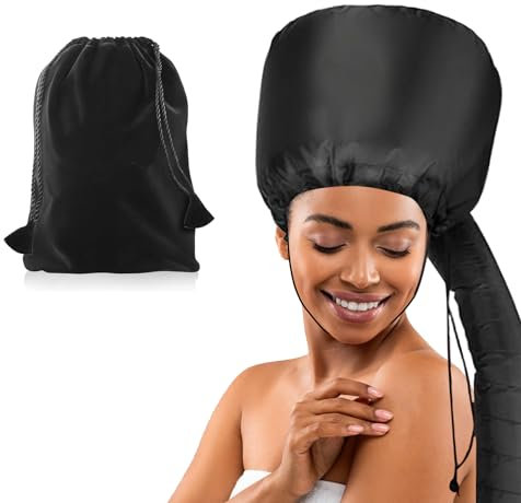 CTDMJ Bonnet Hood Hair Dryer Cap, Adjustable Hooded Bonnet, Portable Hair Dryer Hood, Hair Steamer, Drying Cap for Deep Conditioning, Styling & Curling – Fits All Head Sizes