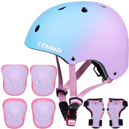 DE-RZ301-Kids Helmet-Set-Blue pink-M