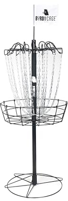 Byrdy Cage 2-in-1 Adjustable Disc Golf Basket - Standard to Skinny Target (Black)