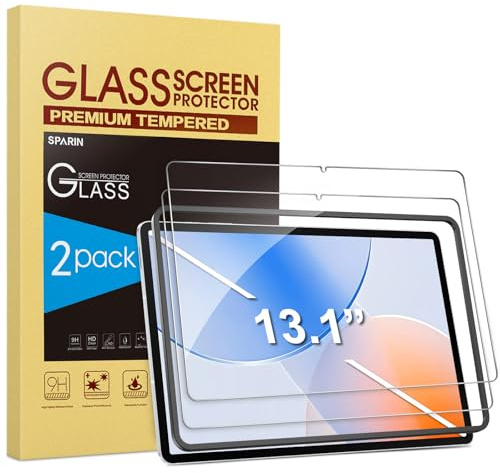 SPARIN 2 Pièces Protection d’écran Pour Samsung Galaxy Tab S10 FE+/FE Plus 13.1, Verre Trempé pour Galaxy Tab S10 FE Plus 2025, Vitre Protecteur Anti Rayures, 9H Dureté, Ultra-Clair