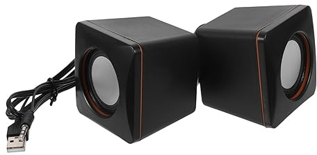 Homoyoyo Mini Altoparlante USB Portatile per Computer, Altoparlante da Tavolo Compatto Bassi Potenti, Audio USB Connessione Semplice per Uso Domestico e Ufficio