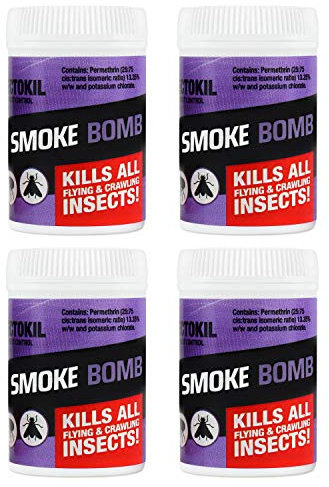 Insectokil Smoke Bombs (Pack of 4) Mini Smoke Bomb Foggers For Effective Control Of All Flying And Crawling Insects