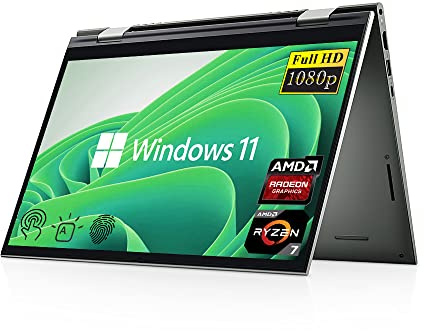 Dell Inspiron 14 FHD Laptop, AMD Ryzen 7 5700U with Radeon Graphics, 8GB RAM, 512GB SSD, Backlit Keyboard, Windows 11 Home (Platinum Silver)