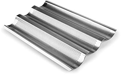 Ibili - 682103 - Moule 3 Baguettes/Tuiles en Acier Inoxydable, Argenté.