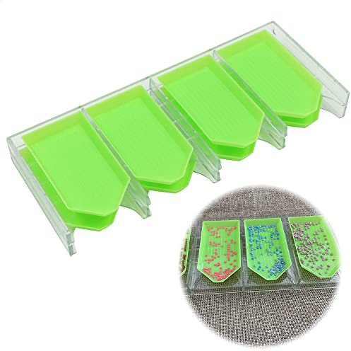 xtemtoamz Diamond Painting Tray Organizer 5D - DIY Malerei Tools Kunststoff Arts Zubehör mit 8 Steckplätzen für Bohrschalen Handwerk, Schmuck, Nailart Tabletts, Kunsthandwerk, 23,2 X 9,4 X 3cm