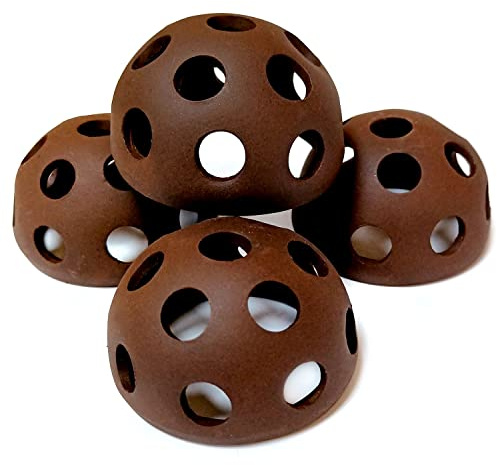 OrgMemory Ceramic Shelters, 4 pcs, Fish Tank Accessories Cave Décor, Small Fish House, Aquarium Hideout, Swim Holes Aquatic, Aquarium Cave for Freshwater and Saltwater Fish Tank (hemispherical)
