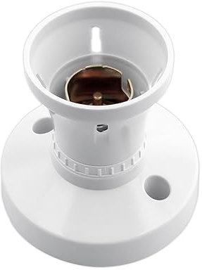 Bayonet Batten White Ceiling Lamp Holder, BC B22 Light Bulb Socket, White Plastic Ceiling Holder Fitting, for Kitchen Island Living Room Bedroom Dinning Room Lightings