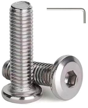 1/4-20 x 2-1/2 (10 Pack) Flat Head Hex Socket Cap Screws Bolts, 304 Stainless Steel 18-8, Hex Drive, Bright Finish, Fully Machine Thread