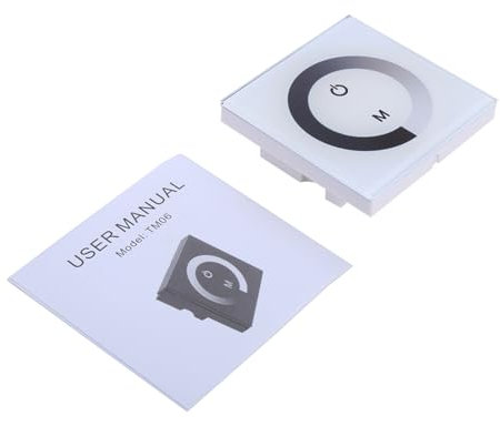 plplaaoo Dimmer per Interruttore a Parete, Dimmer a Canale Singolo, Controller per Striscia Luminosa a LED, Dimmer per Pannello a Sfioramento, Dimmer per Pannello a Sfioramento Monocolore (Bianco)