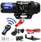 Husar Winch Elektrische Seilwinde 12V, 3500 lbs 1587 kg,Synthetisches Seil 12 Meter lang, sehr stark, kabellose Steuerung, automatische Bremse, Planetengetriebe - ideal für Quads und ATV/UTV