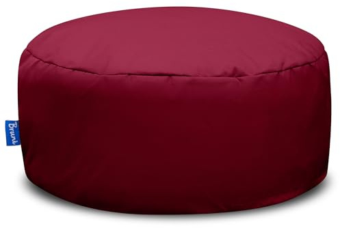 Bruni Pouf Pouf M in Bordeaux, pouf rotondo, per interni ed esterni, ideale come poggiapiedi, per yoga, meditazione, prodotto in Germania