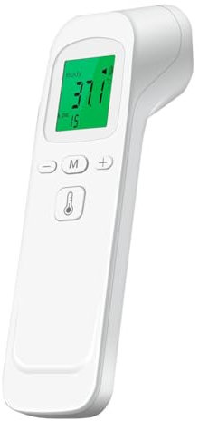 TopYart Termometro Febbre, Termometro Infrarossi Senza Contatto Per Neonati, Bambini e Adulti, Termometro Digitale Con Allarme Febbre, Memoria, Bianco