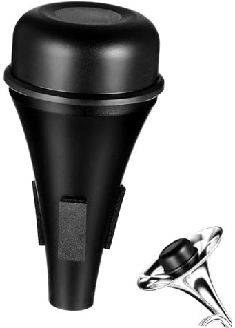 Vaguelly Trombone Mute Kunststoff Schwarz Trompete Dämpfer Geräuscharm Übungszubehör Leicht Robust Für Lernen Unterricht Und Aufführung