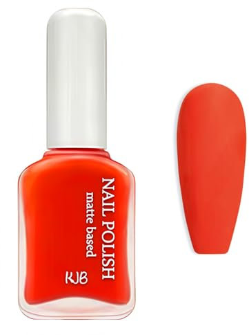 Orange Nail Polish - Matte Nail Polish - Air Quick Dry Long Lasting Nail Varnish - Mist Effect Neon Orange Red Nail Varnish - Oil Based Formula Summer Autumn Nail Paint For Womne Girls