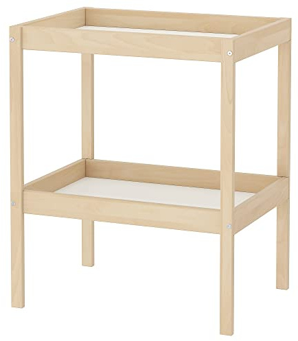 SNIGLAR Table à langer Hêtre/Blanc 72 x 53 cm