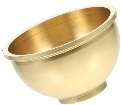 Alipis Coppa Del Tempio in Rame Dorato, Tazza D’acqua Buddista Per Offerte Religiose, Decorazione Classica Per Casa, Tempio e Ufficio, Resistente e Liscia, Confezione Da