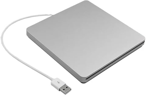 TIEOAXFT External DVD Drive USB 2.0 Portable CD DVD +/-RW Drive DVD Burner for Laptop Mac Pro Air Windows 7/8/10 Pink