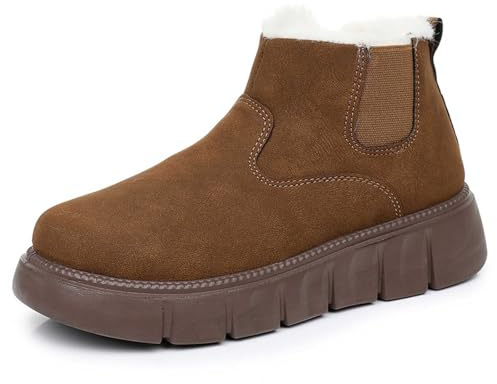 Stivali Donna Pelle 2026 Scarponcino Bambino Stivaletto Scarpe Uomo Dopo Sci da Neve Anfibi Regalo per Ragazza Impermeabile
