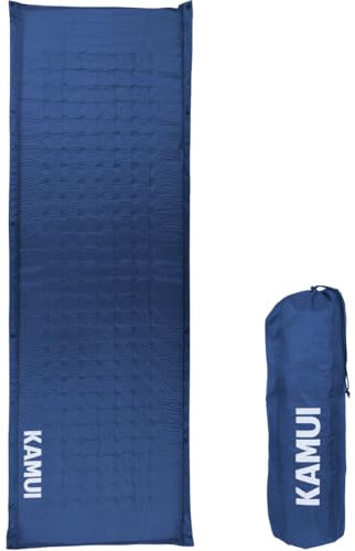 KAMUI selbstaufblasende isomatte, selbstaufblasbare isomatte, 5cm dick - Mehrere Matten kombinierbar, geeignet als Campingunterlage (Blau)