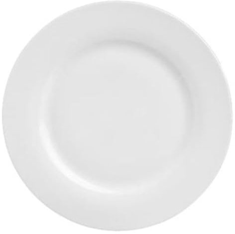 Secret de Gourmet - Lot de 6 Assiettes Porcelaine Uni 24cm Blanc