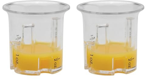 HIC Kitchen E-Z 4-Step Multi Measure Bar Cocktail Jigger, 0.5-Ounce to 2-Ounces, Set of 2