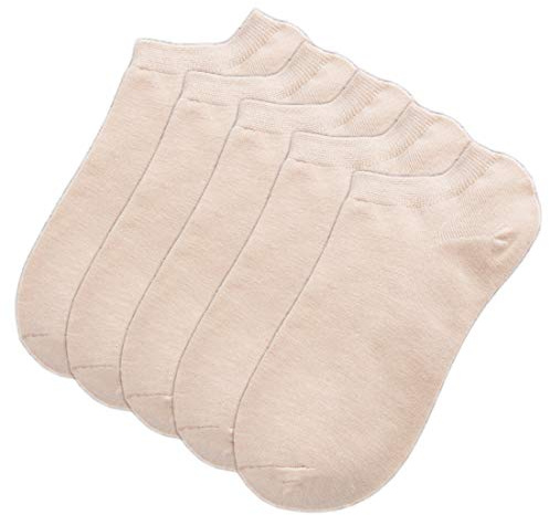 Hamjax Womens Bamboo Invisible Socks Casual Ankle Socks, 5 Pairs