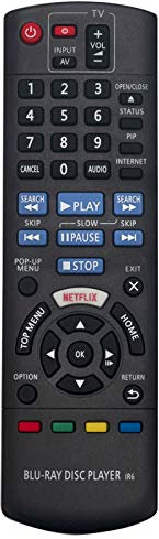 VINABTY N2QAYB001058 Télécommande de Remplacement Compatible avec Panasonic Blu-Ray Disc Player HDD Recorder DMR-BWT850 DMR-PWT655 DMR-PWT550 DMR-HWT250 DMR-HWT150