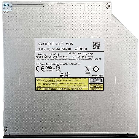 Generic 3D Blu-ray Burner UJ-272 9.5mm SATA 6X Dual Layer Bluray Recorder Super Slim Internal Optical Drive Compatible with Panasonic Laptop Internal Supports 25G 50G 100GB 128GB