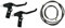 2 x Bike Bicycle Brake Levers & Brake Cables | Bike Handle Brake Lever 2.2cm Diameter for Most Bicycles MTB Road Bikes & BMX | Black Aluminium Alloy Levers + Brake Cables