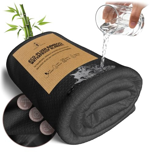 Cooling Blanket, Bamboo Mattress Protector Double 150x200, Waterproof | Waterproof duvet protector double for night sweats and menopause - cooling sheets, breathable bamboo, 150x200cm