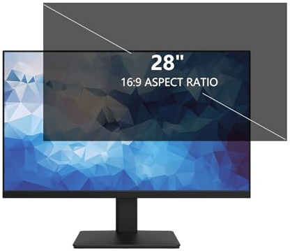 Koelaa Filtro Schermo Privacy da 28 Pollici, Protezione per Schermo Privacy Anti Luce Blu/Antiriflesso/Anti UV, per Computer, Pellicola Protettiva Rimovibile-28 (16:9)