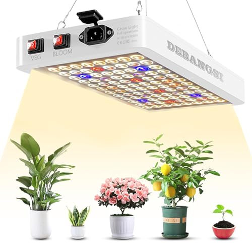 Lampe de culture LED à spectre complet 41W avec double interrupteur Veg/Bloom, lampe de culture LED à double puce 4566LM avec UV IR, Pour serres et plantes d'intérieur, légumes et fleurs