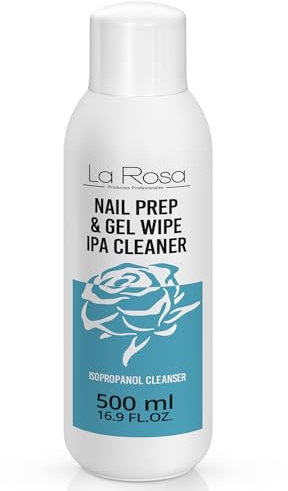 LaRosa Nail CLEANER ongles degraissant 500 ml - IPA Cleaner Isopropanol - Pour désinfecter l’ongle et éliminer les couches collantes, CLENASER