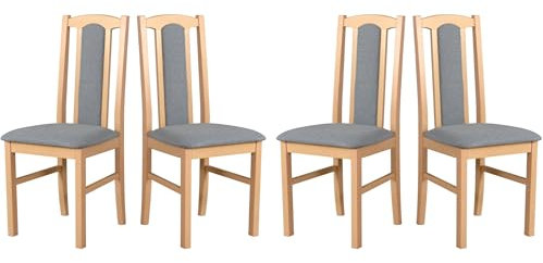 LeafDesign Esszimmerstühle Holz - Esszimmerstuhl 120 kg - Stuhl Buche Massiv - Stühle Esszimmer 4er Set - Holzstuhl - Esstischstühle - Küchenstühle 4er Set- Made in EU