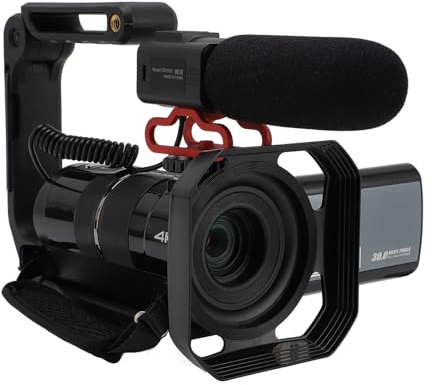 4K-Videokamera Videokamera med 30X Zoom Anti Shake för Mikrofilm Utomhusresor Utbildning Nyhetsdokumentation