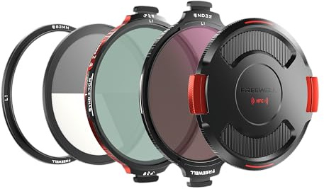Freewell Kit de Filtre VND/CPL à Verrouillage réel L1 de 82 mm – Hybride VND/CPL 3 à 10 arrêts avec ND32, Optique True Color, Design à l'épreuve du Temps pour Les cinéastes Professionnels