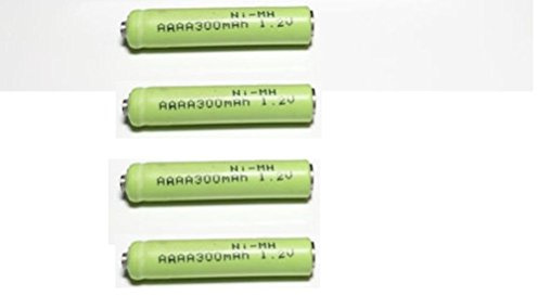 Queentona 4 AAAA, Rechargeable, Button Top Battery,