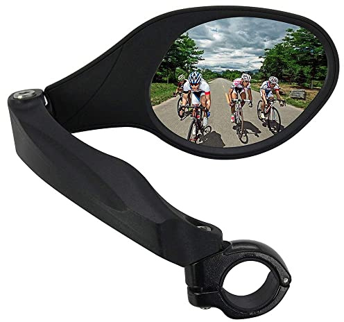 Arkham Bicycle Rearview Mirror, HD Stainless Steel Generation 2.0, Bike Mirrors for Handlebar 21-26 mm, Rear View Mirror Bicycle Mirrors for e-bike(Right Ellipse)