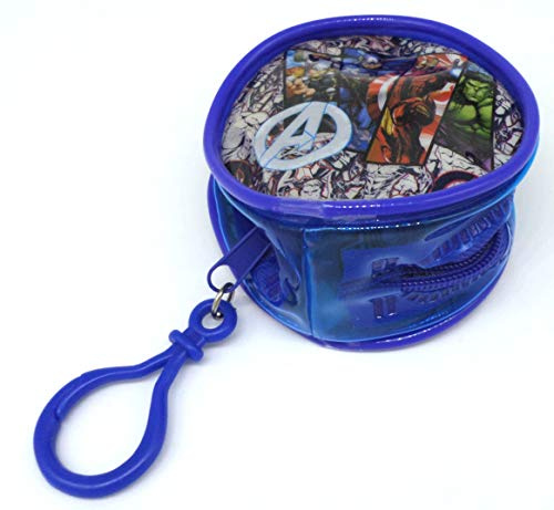 TDL Marvel Avengers Billetera Billetera - Licenciado Oficialmente - 8 cm - Redondo - Cierre De Cremallera - Llavero - Coin Purse