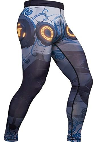 Hardcore Training Cyber Viking Pantalon de Compression Homme MMA BJJ Arts Martiaux Boxe Fitness Grappling No Gi Couche de Base