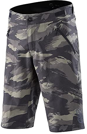 Troy Lee Designs Cycling Mountain Bike Trail Biking MTB Bicycle Shorts for Men, Skyline Short W/Liner (Brushed Camo Military, 38)