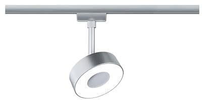 Paulmann URail Spot Circle 3 Step Dim 5W 4000K Chrome matt | Swivelling, dimmable via light switch, IP20, for URail System, 220 lm