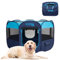 KingCamp Foldable Dog Playpen, Portable Pet Playpen with Breathable Mesh, Lightweight Pop Up Dog Cat Playpen, Dog Pen Pet Cage with Carrying Bag for Puppy Kitten Rabbit Indoor Outdoor, Blue L